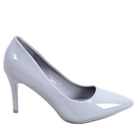 Graue Pumps auf grauem LE011P-ST Grau