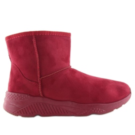 Burgunder-Schneestiefel für Damen D009 Rot