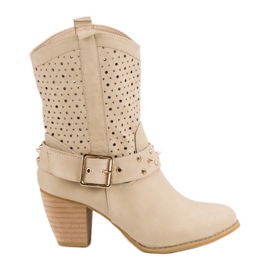 Mazzoni Durchbrochene Stiefel braun