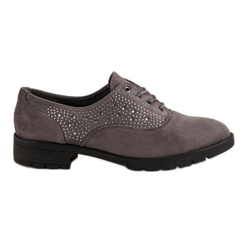 Graue Wildlederschuhe