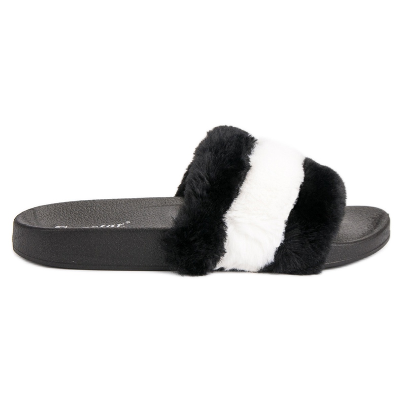 Seastar Hausschuhe mit Fell schwarz