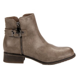 Super Mode Stiefel mit flachem Absatz braun