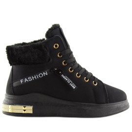 Schwarze isolierte Sneaker W19-25 Schwarz