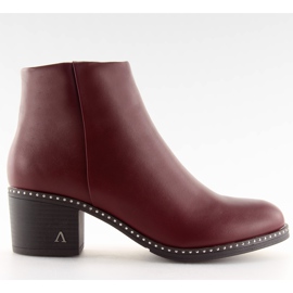 Stiefel mit stabilem Absatz bordeauxrot BH120-KB Wine