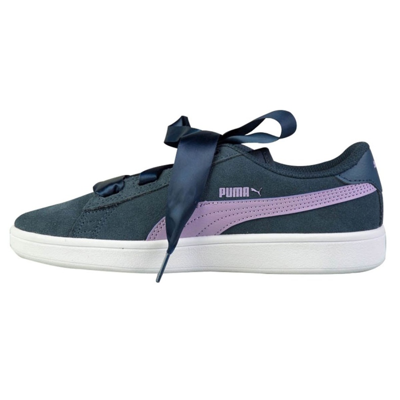 Puma Smash v2 Ribbon Jr 366003 03 navy blau