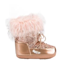 Modische Schneestiefel rosa
