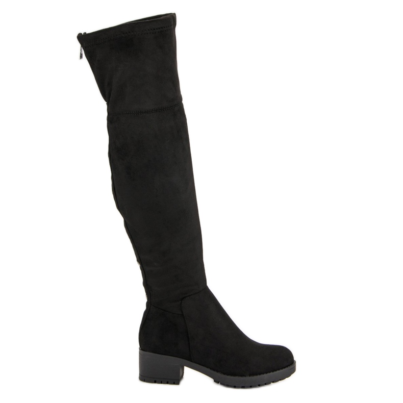 Super Me Oberschenkelstiefel auf der Plattform schwarz