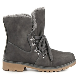 Super Me Warme Stiefel grau