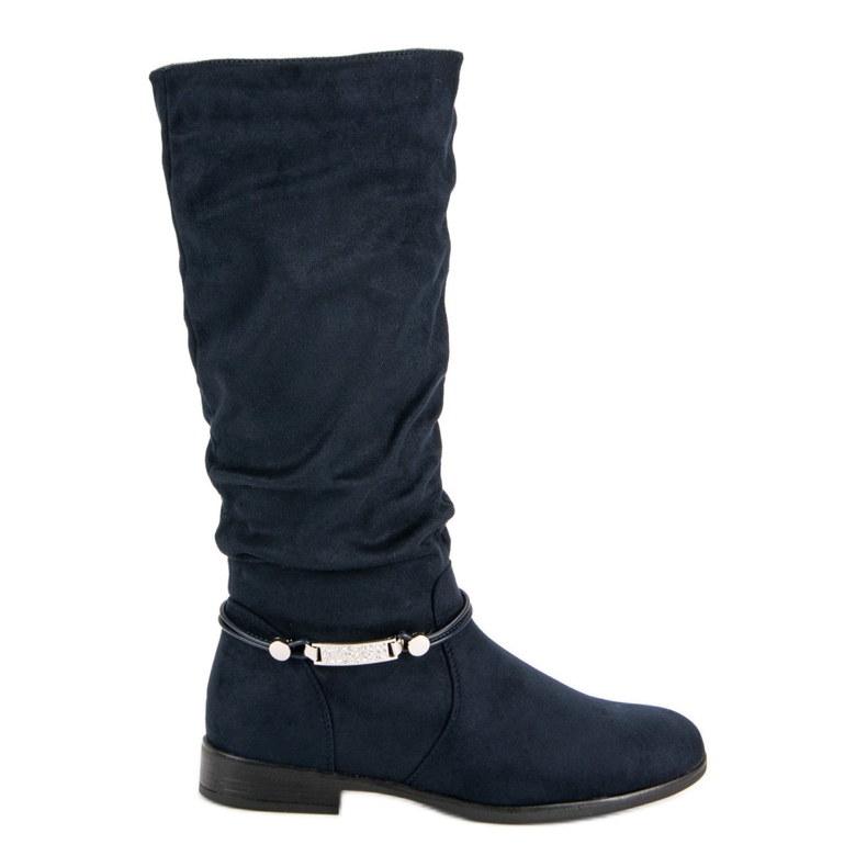 SDS Kniehohe Stiefel in Marineblau navy blau