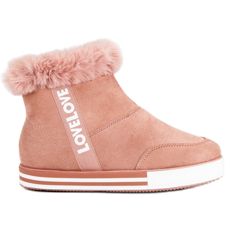 Ideal Shoes Isolierte hohe Sneaker rosa