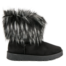 Schwarzer Mukluki mit Pelz