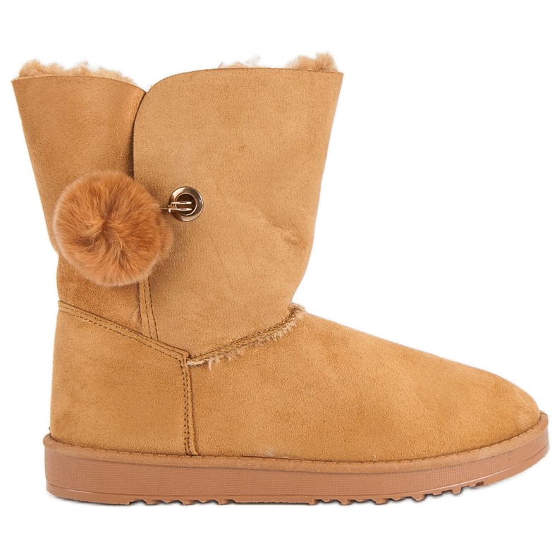 Mukluki mit Lammfellmantel braun