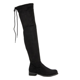 Super Me Modische Overknee-Stiefel schwarz
