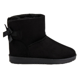 Queentina Schwarzer Mukluki mit Schleife