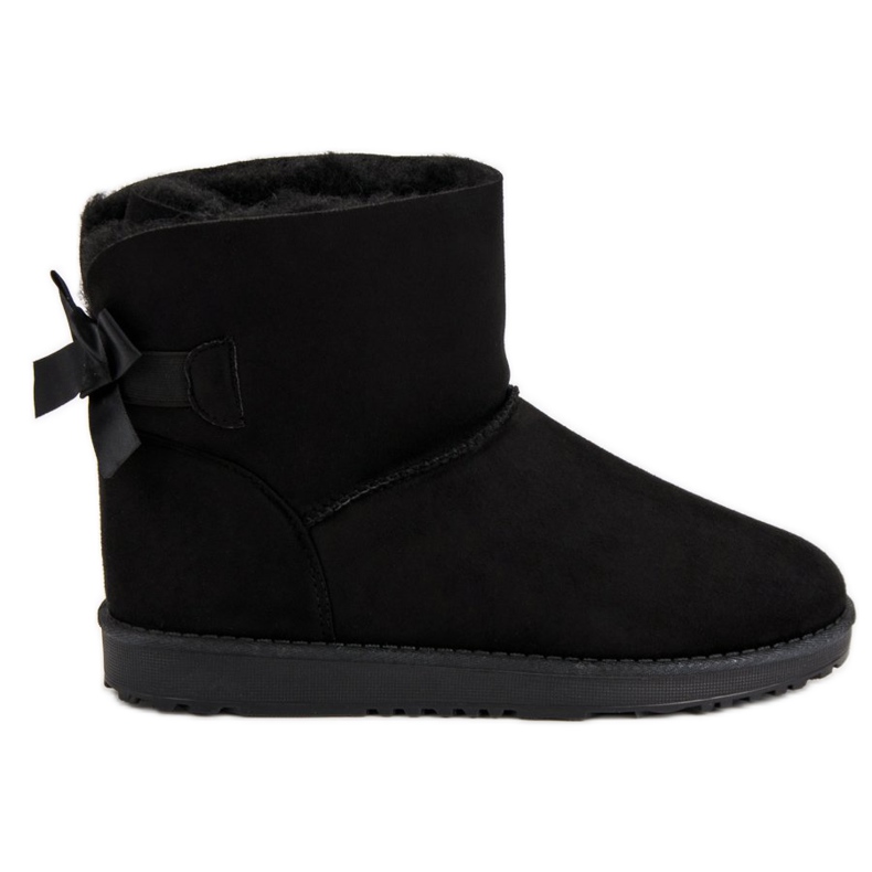 Queentina Schwarzer Mukluki mit Schleife