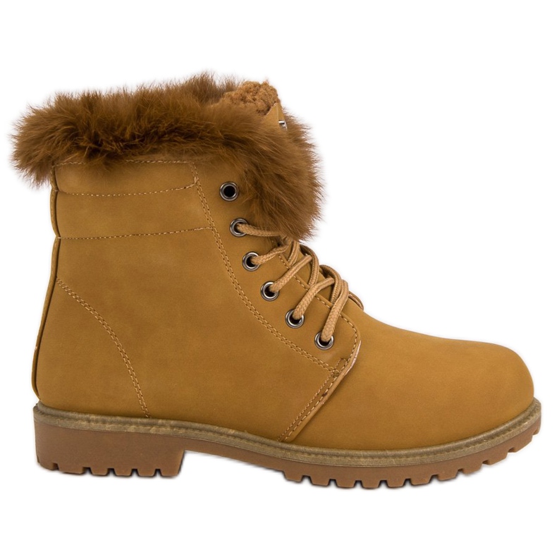 Queentina Kamelfänger mit Fell braun