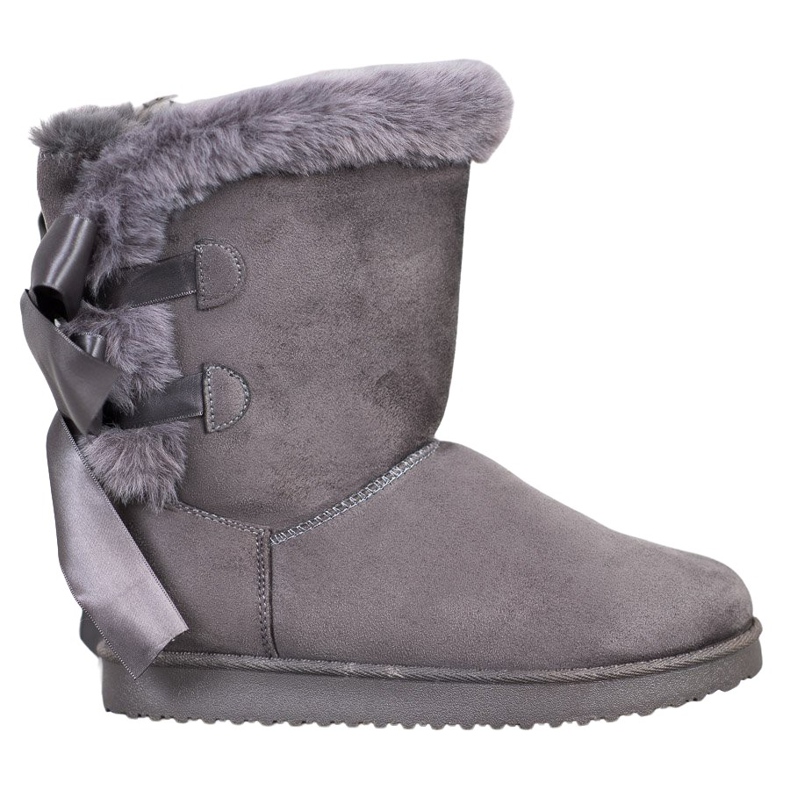 Hoher Mukluki mit Schleifen grau