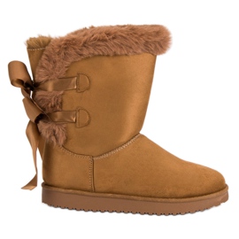 Hoher Mukluki mit Schleifen braun