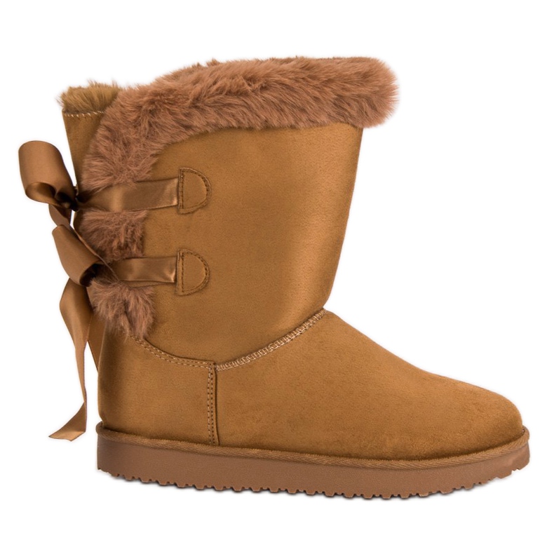 Hoher Mukluki mit Schleifen braun