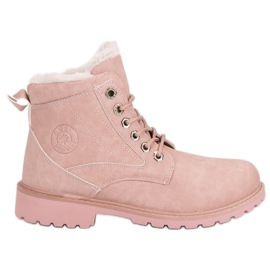 Klassische rosa Wanderschuhe