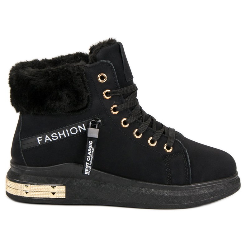 Isolierte hohe Sneaker schwarz