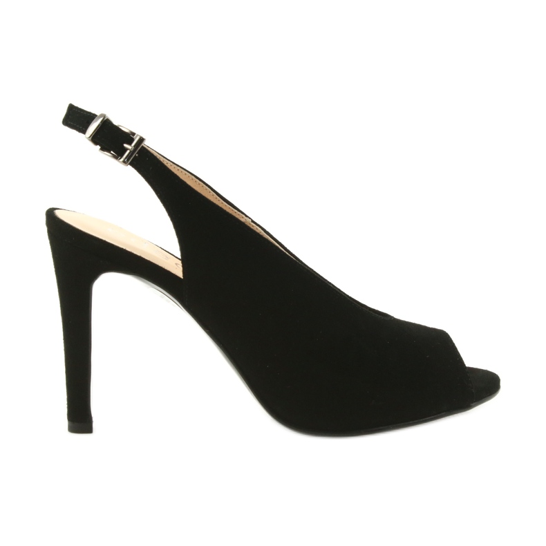 Edeo Wildledersandalen auf einem hohen Absatz schwarz