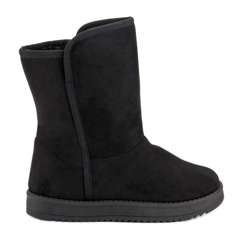 R'S Klassische schwarze Schneestiefel
