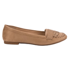 Small Swan Klassische dunkelbeige Loafer