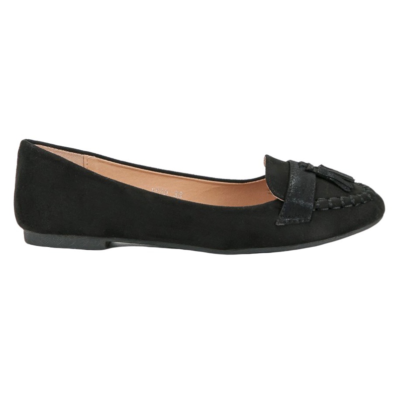 Small Swan Loafer mit Fransen schwarz