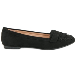 Small Swan Klassische schwarze Loafer