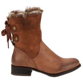 SDS Camel Booties mit Schleife braun