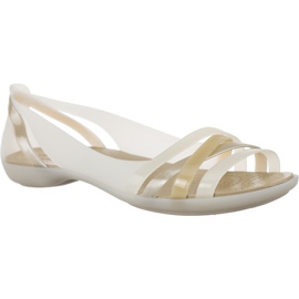 Crocs Isabella Huarache 2 Wohnung In Oyster Cobblestone beige