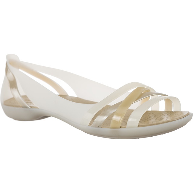 Crocs Isabella Huarache 2 Wohnung In Oyster Cobblestone beige