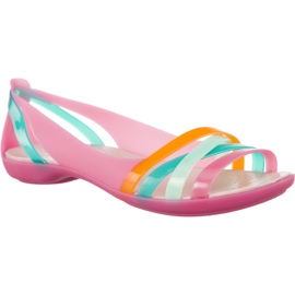 Crocs Isabella Huarache 2 Flat W Paradise Rosa Rosenstaub mehrfarbig