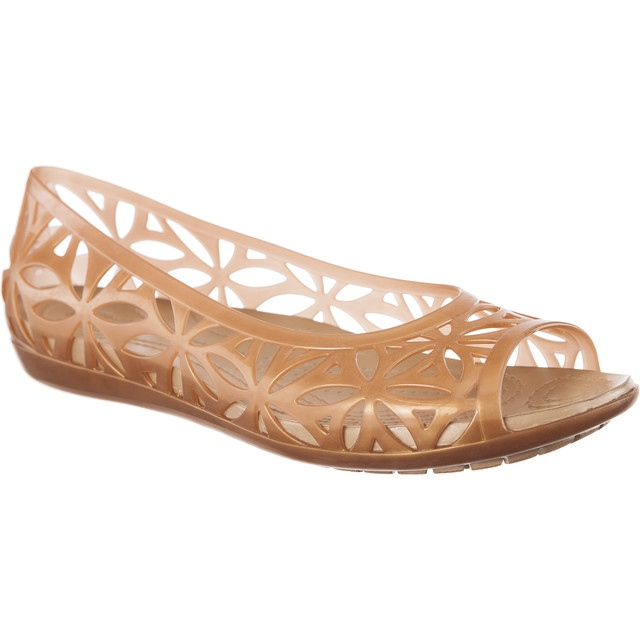 Crocs Isabella Jelly II Flaches dunkles Gold Gold mehrfarbig