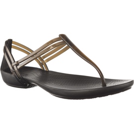 Crocs Isabella T Strap Schwarz