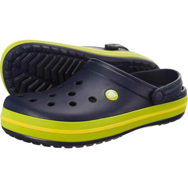 Crocs Crocband Navy Volt Green Lemon grün