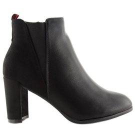 Schwarze Stiefel mit hohen Absätzen A5580 Schwarz