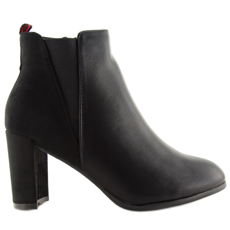 Schwarze Stiefel mit hohen Absätzen A5580 Schwarz