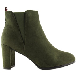 Grüne Stiefel mit hohen Absätzen A5580 Olive