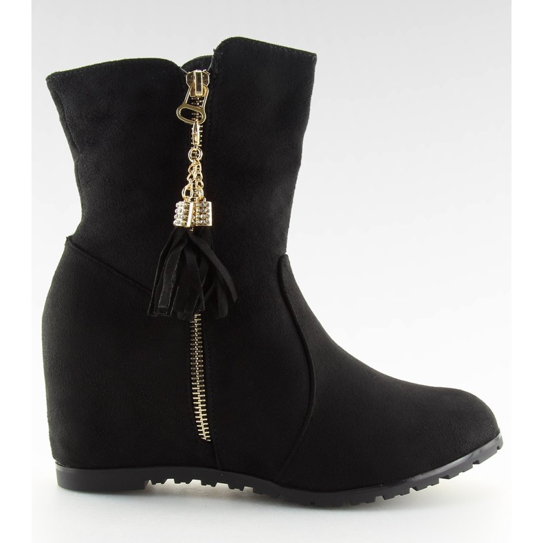 Schwarze Stiefeletten AB02-36 Schwarz