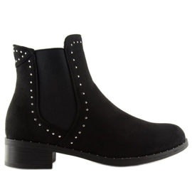 Schwarze Chelsea-Boots für Damen 1002-1 Schwarz
