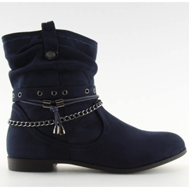 Stiefel marineblau 3767 Blau navy blau