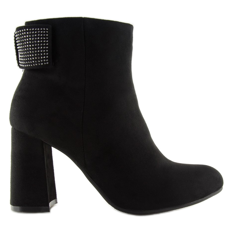 Schwarze Stiefel mit hohen Absätzen Z199 Black