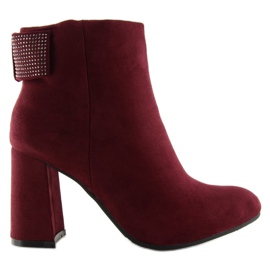 Stiefel mit hohem Absatz Z199 Burgund burgundy rot