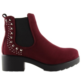 Jodhpur-Stiefel mit Nieten kastanienbraun Z175 Burgundy rot