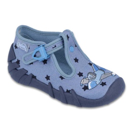 Befado farbige Kinderschuhe 110P345 blau