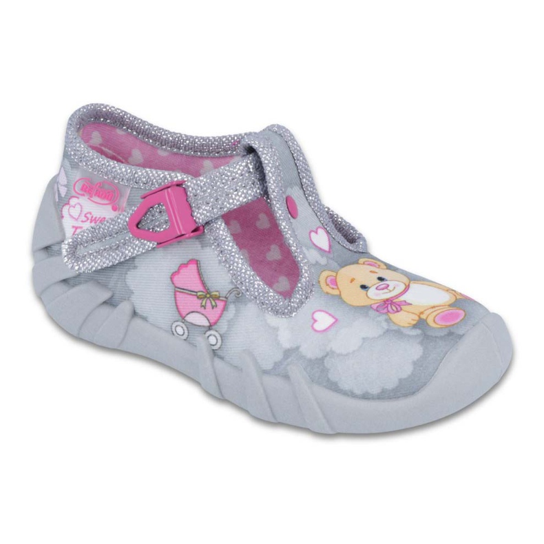 Befado Kinderschuhe 110P349 grau rosa