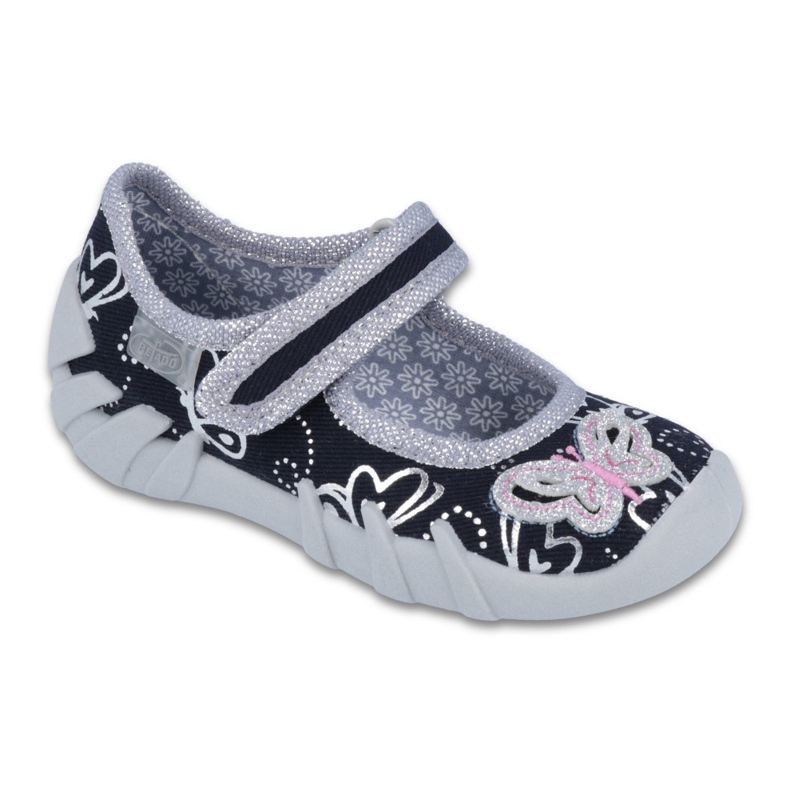 Befado Kinderschuhe 109P177 grau navy blau