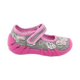 Befado Kinderschuhe 109P178 grau rosa